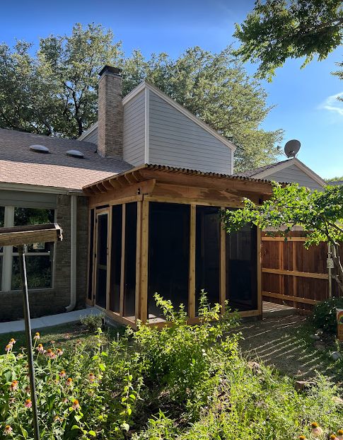 Screened backyard gazebo